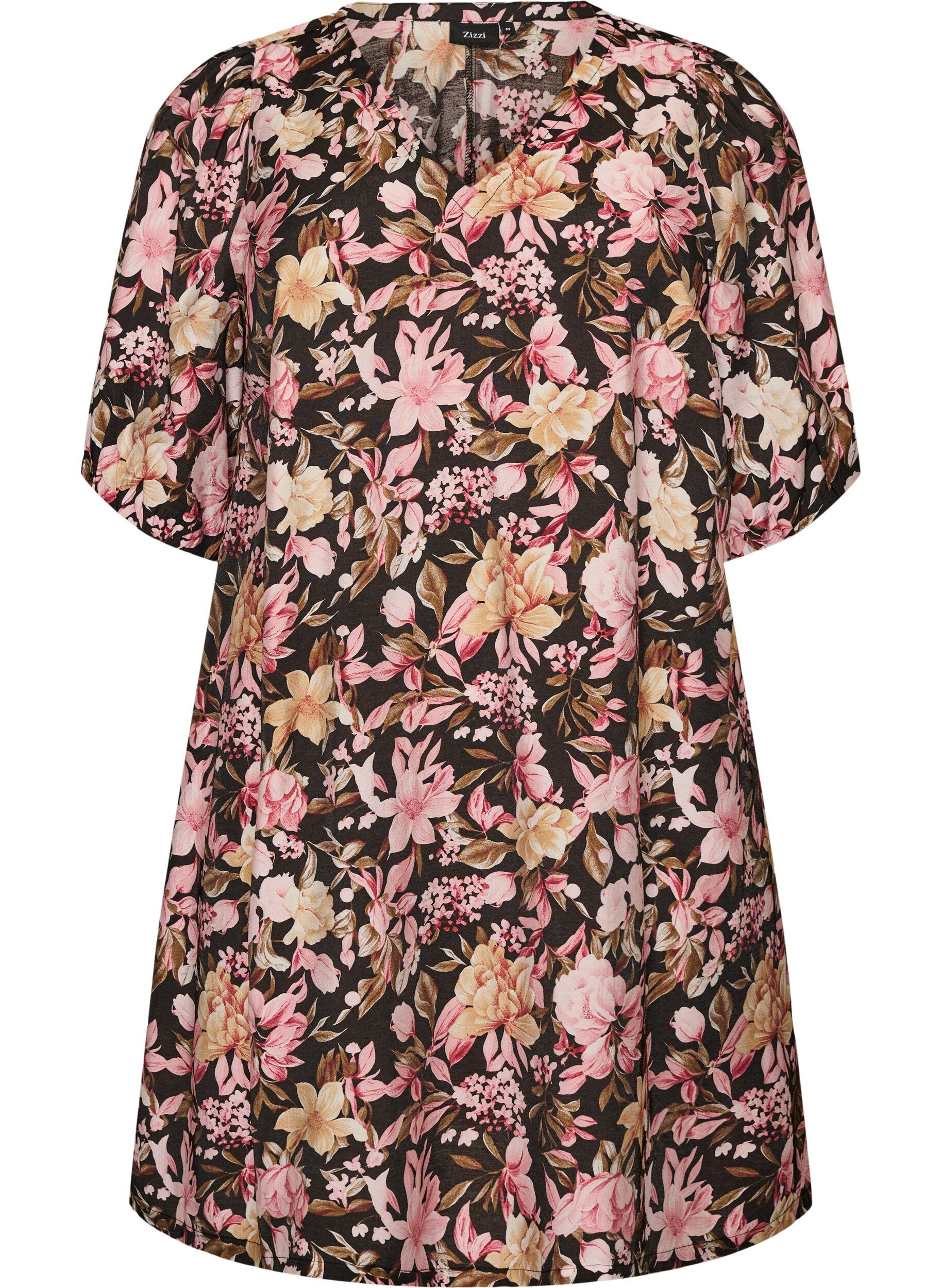 Short A-line dress with V-neck