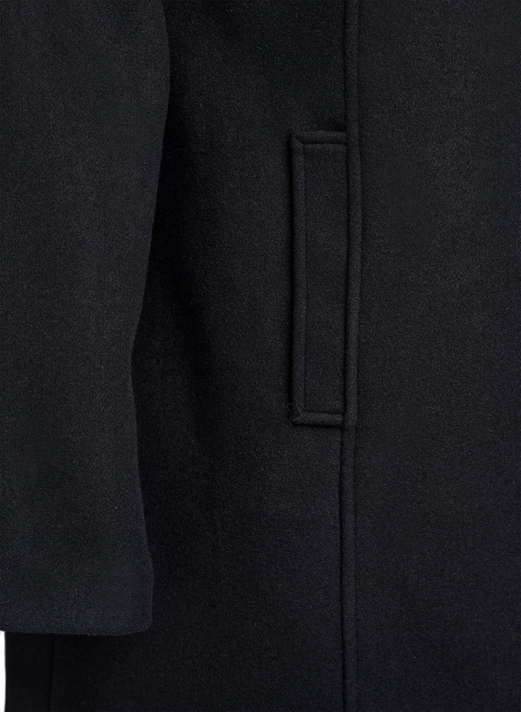 Zizzifashion Short coat with A-line shape, Black, Packshot image number 3