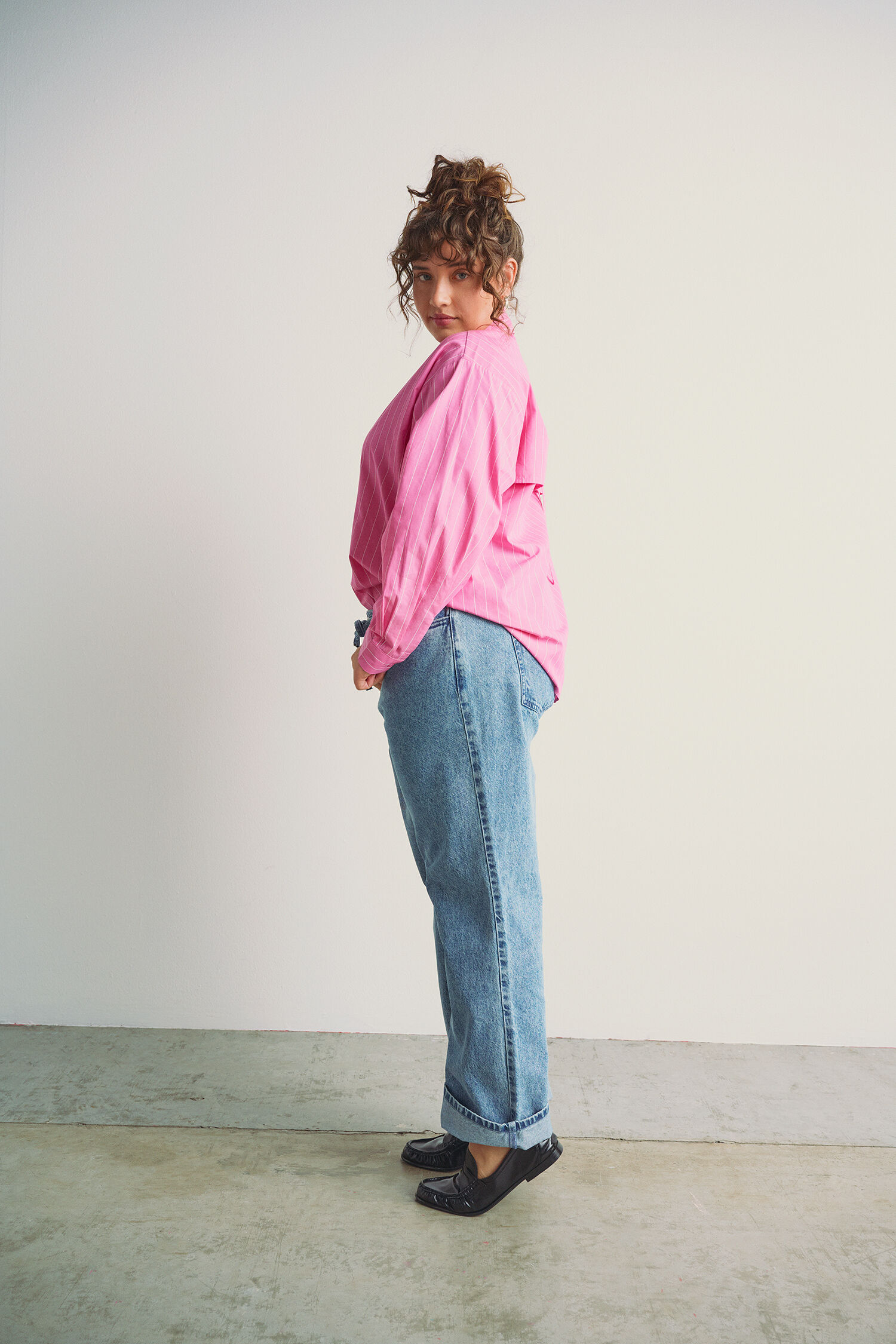 Zizzifashion Shirt with tie detail on the back, , Model