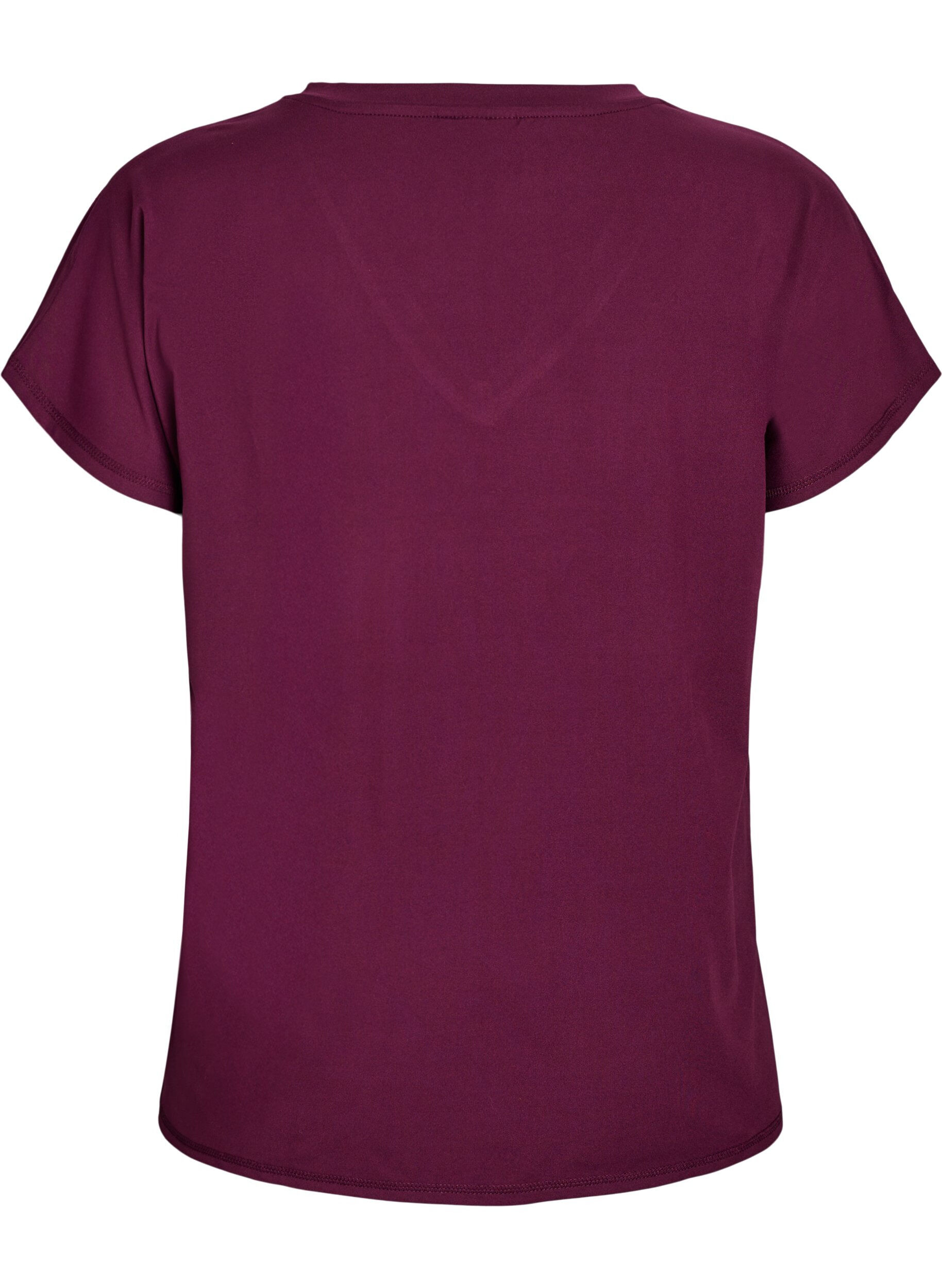 ZizzifashionLoose training t-shirt with v-neck, Red, Packshot image number 1