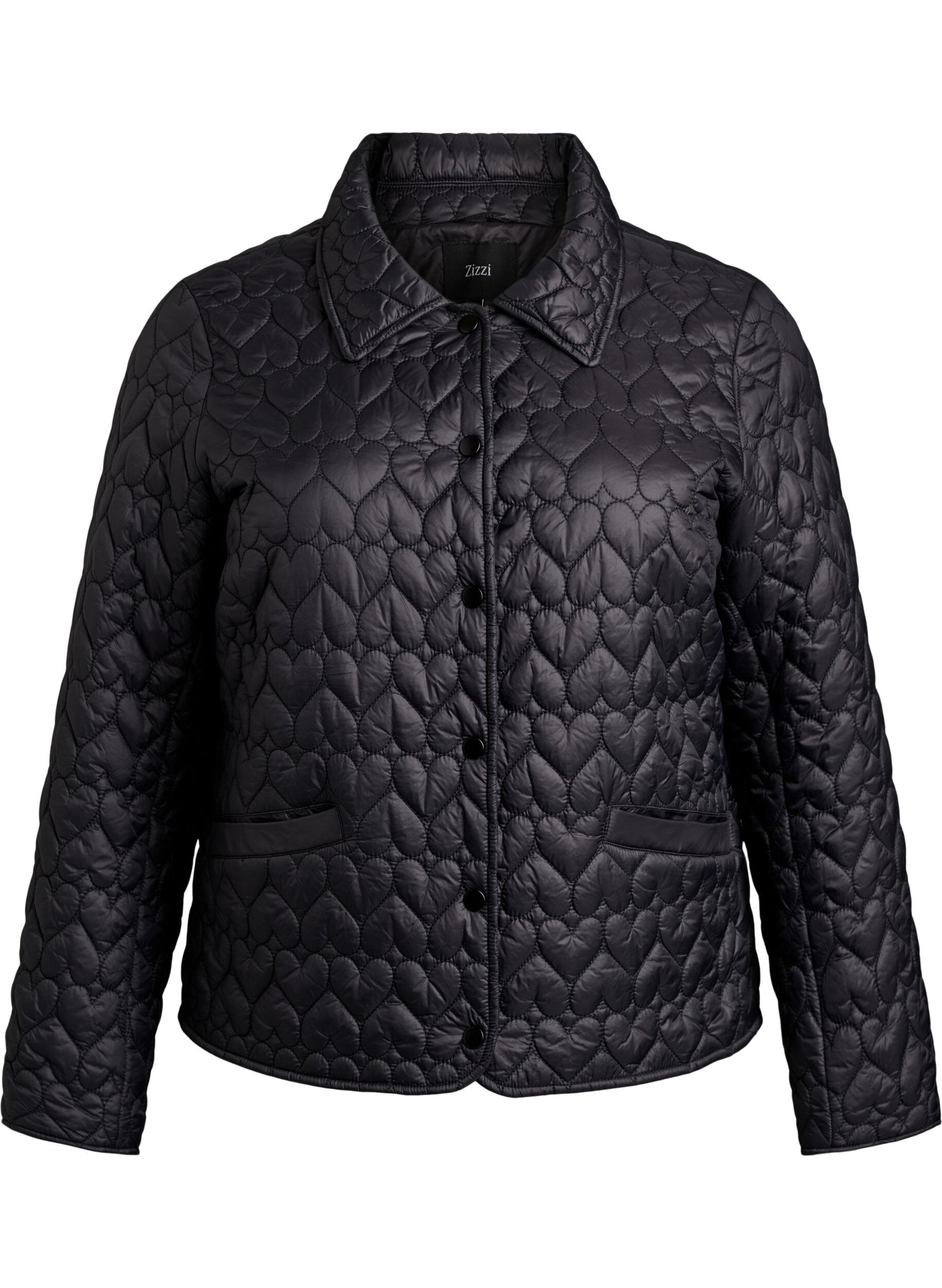 ZizzifashionLightly padded jacket with decorative quilting, Black, Packshot image number 0