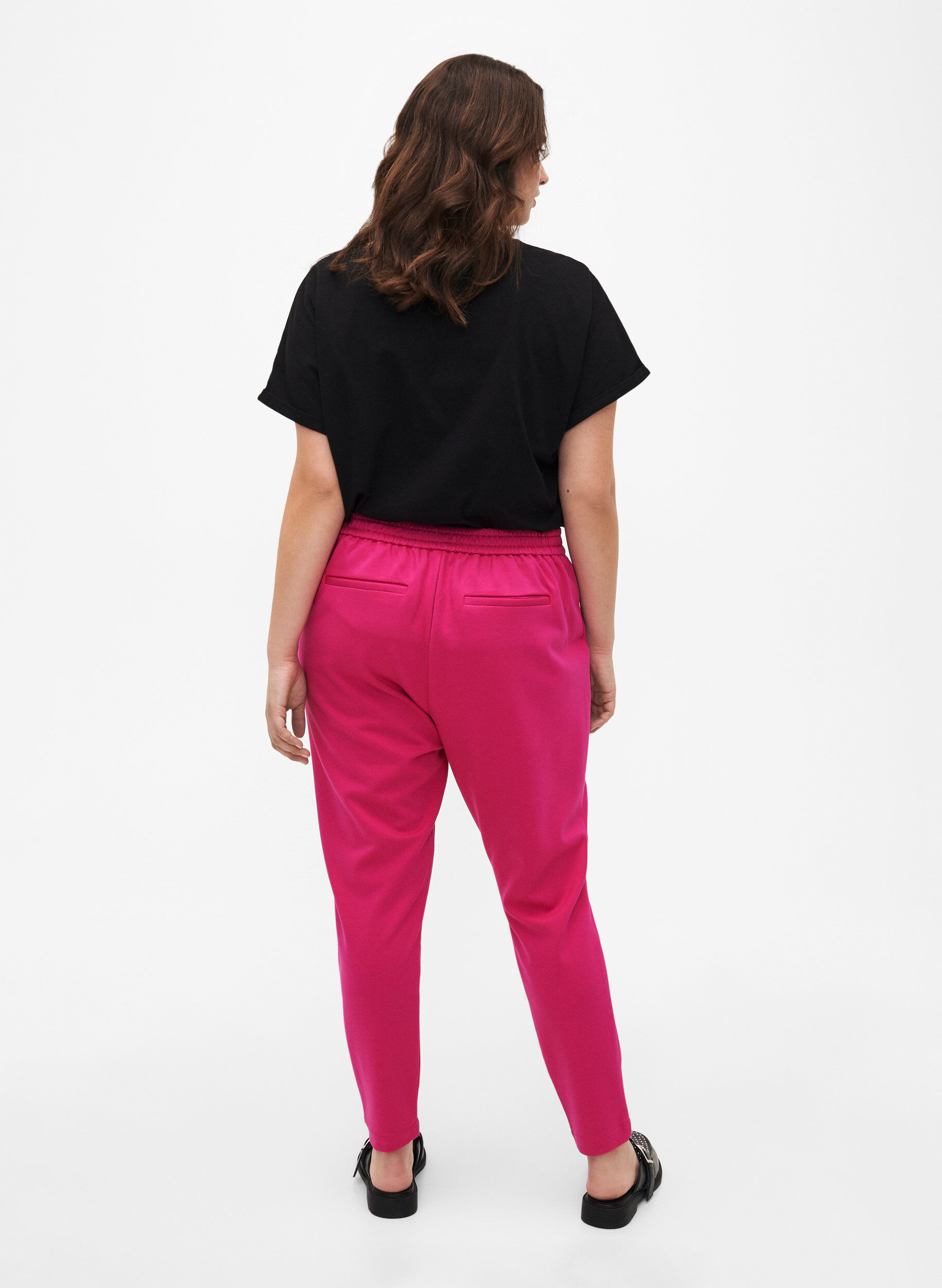 Zizzifashion Cropped trousers with pockets, Pink, Model image number 2