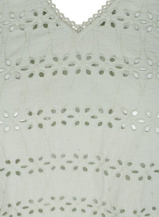 Short dress with broderie anglaise, Slate ASS, Packshot image number 2