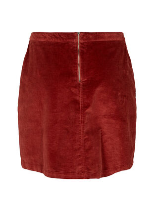 Short velvet skirt, Burnt Henna, Packshot image number 1