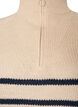 Knitted sweater with high neck and zipper, Vanilla, Packshot image number 2