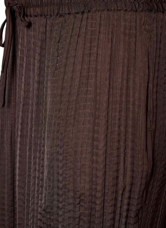 Balloon trousers with texture and an elasticated waist, Brown, Packshot image number 2