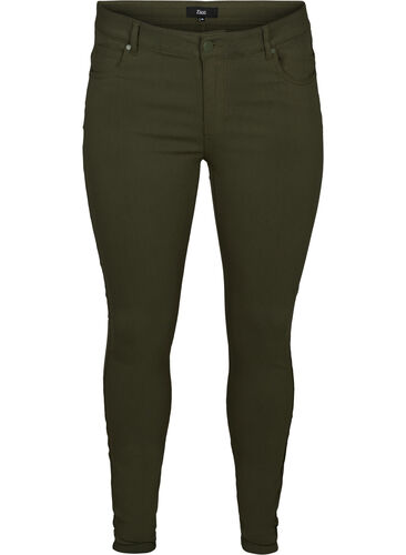 Slim fit trousers with pockets, Ivy green, Packshot image number 0