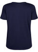 Cotton T-shirt with text motif, Evening Blue w. 58, Packshot image number 1