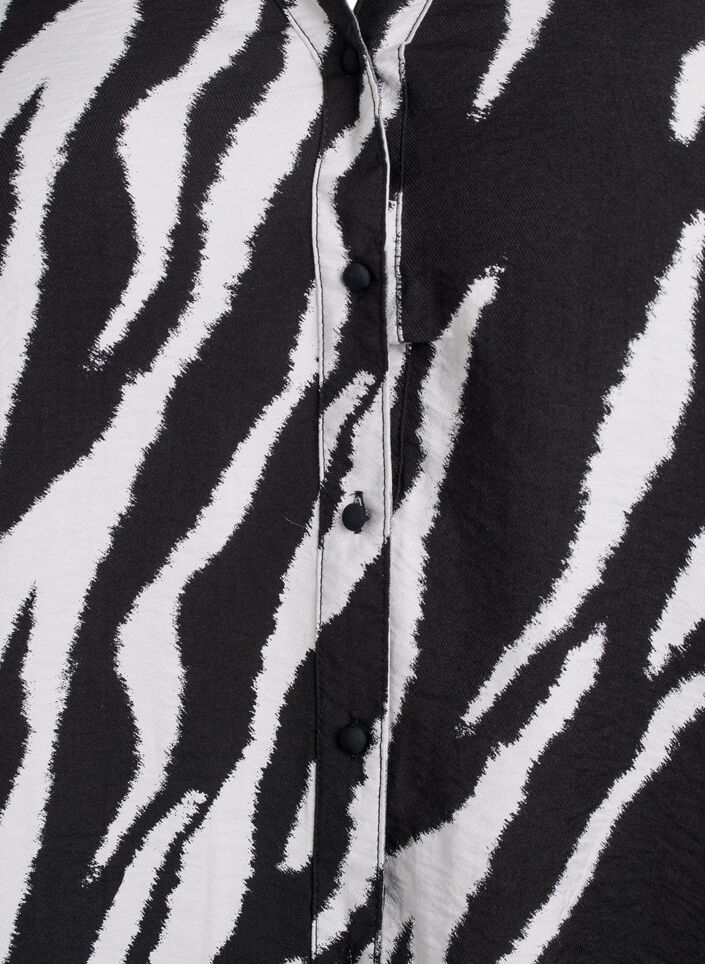 Zebra print shirt, Black, Packshot image number 2