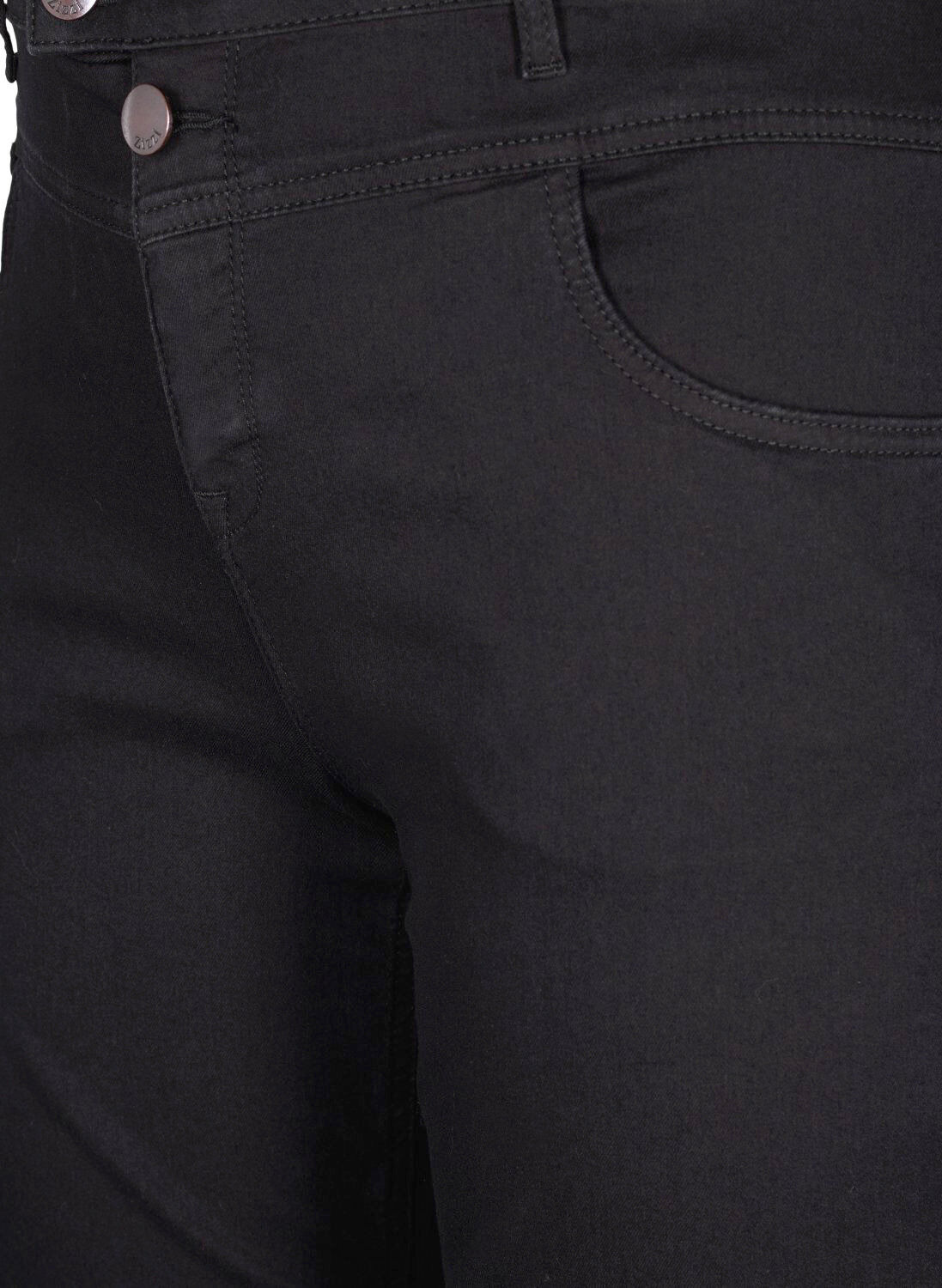 Zizzifashion Regular fit Gemma jeans with a high waist, Black, Packshot image number 2