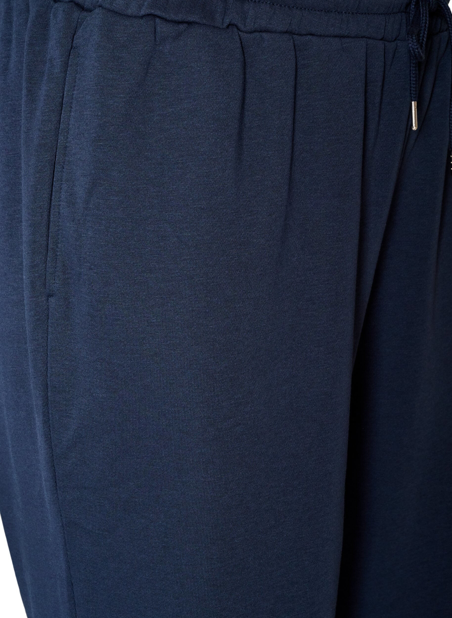 ZizzifashionHigh-waisted sweatpants with drawstring, Blue, Packshot image number 2