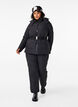 Water-repellent ski jacket with hood and belt, Black, Model image number 2