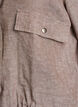 Linen and viscose shirt blouse with an adjustable waist, Brown, Packshot image number 2