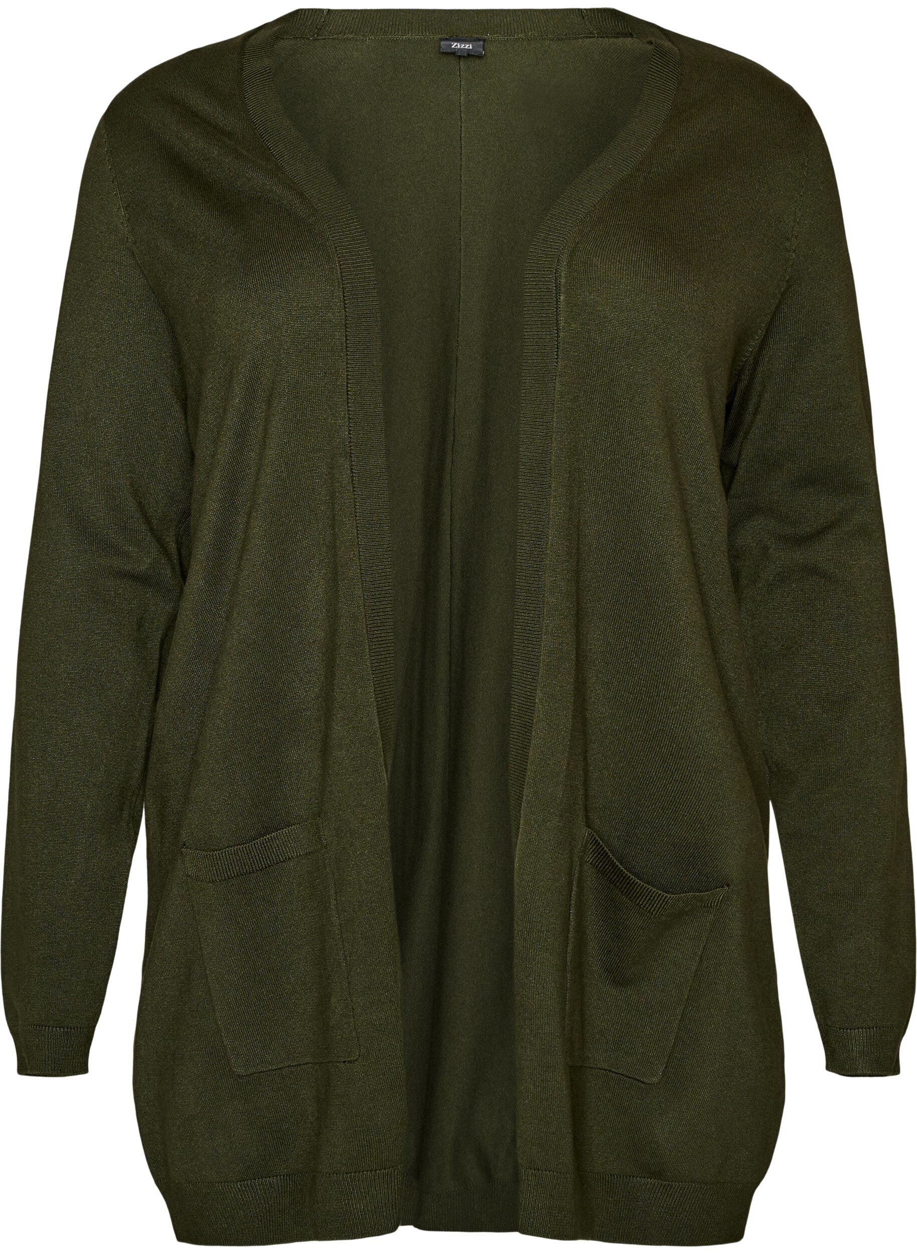 Long knitted cardigan in a viscose blend