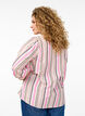 3/4 sleeve blouse in cotton with stripes, Vanilla, Model image number 2
