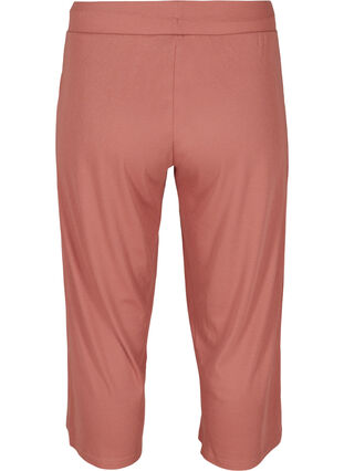 Loose culotte trousers in rib fabric, Old Rose, Packshot image number 1