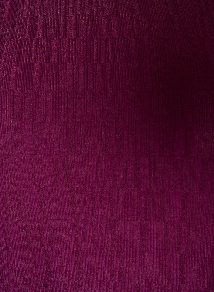 Blouse with texture and 3/4 sleeves, Purple, Packshot image number 2