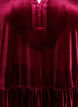 Short velour dress with a ruffle collar and long sleeves, Red, Packshot image number 2