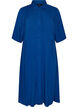 Midi shirt dress with short sleeves, Blue, Packshot image number 0