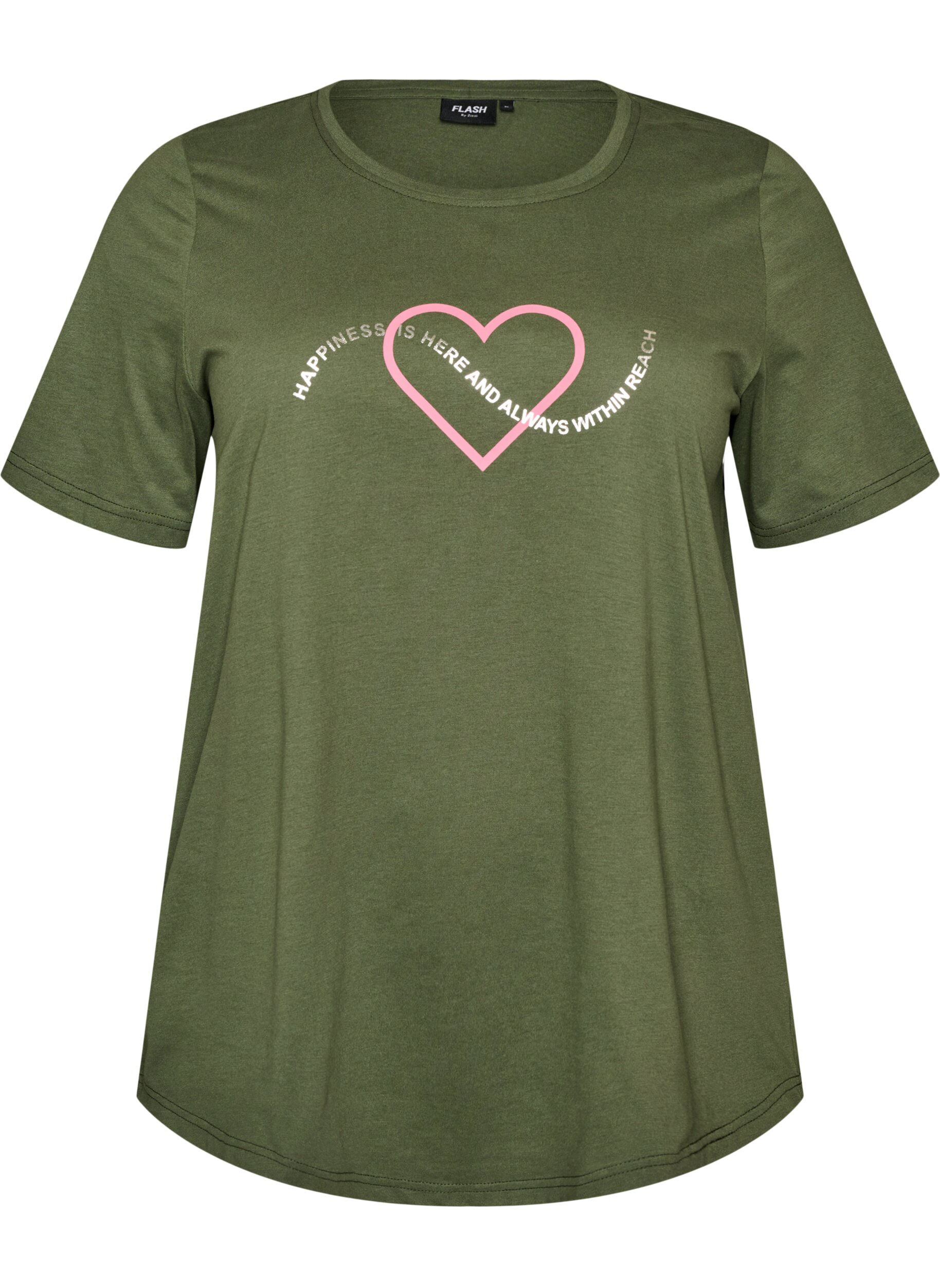 Zizzifashion T-shirt with motif, Green, Packshot image number 0