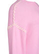 Knitted dress with contrast stitching, Pink, Packshot image number 3