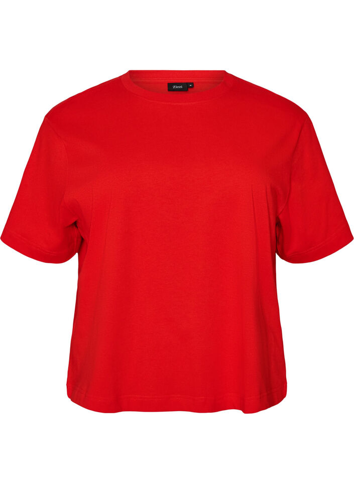 Boxy cotton T-shirt, 0942, Packshot image number 0