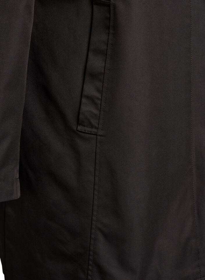 Transitional jacket with pockets and a high collar, Black, Packshot image number 3