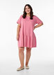 Short A-line dress with a washed look, Rose, Model image number 1