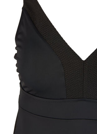 Swimsuit with V-neck, Black, Packshot image number 2