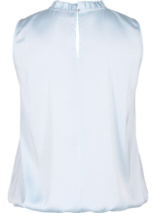 Sleeveless party top in satin, Delicate Blue, Packshot image number 1