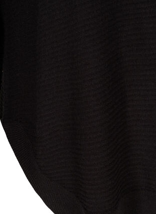 Knitted blouse with round neckline, Black, Packshot image number 3