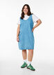 Denim pinafore with V-neckline, Light Blue, Model image number 1
