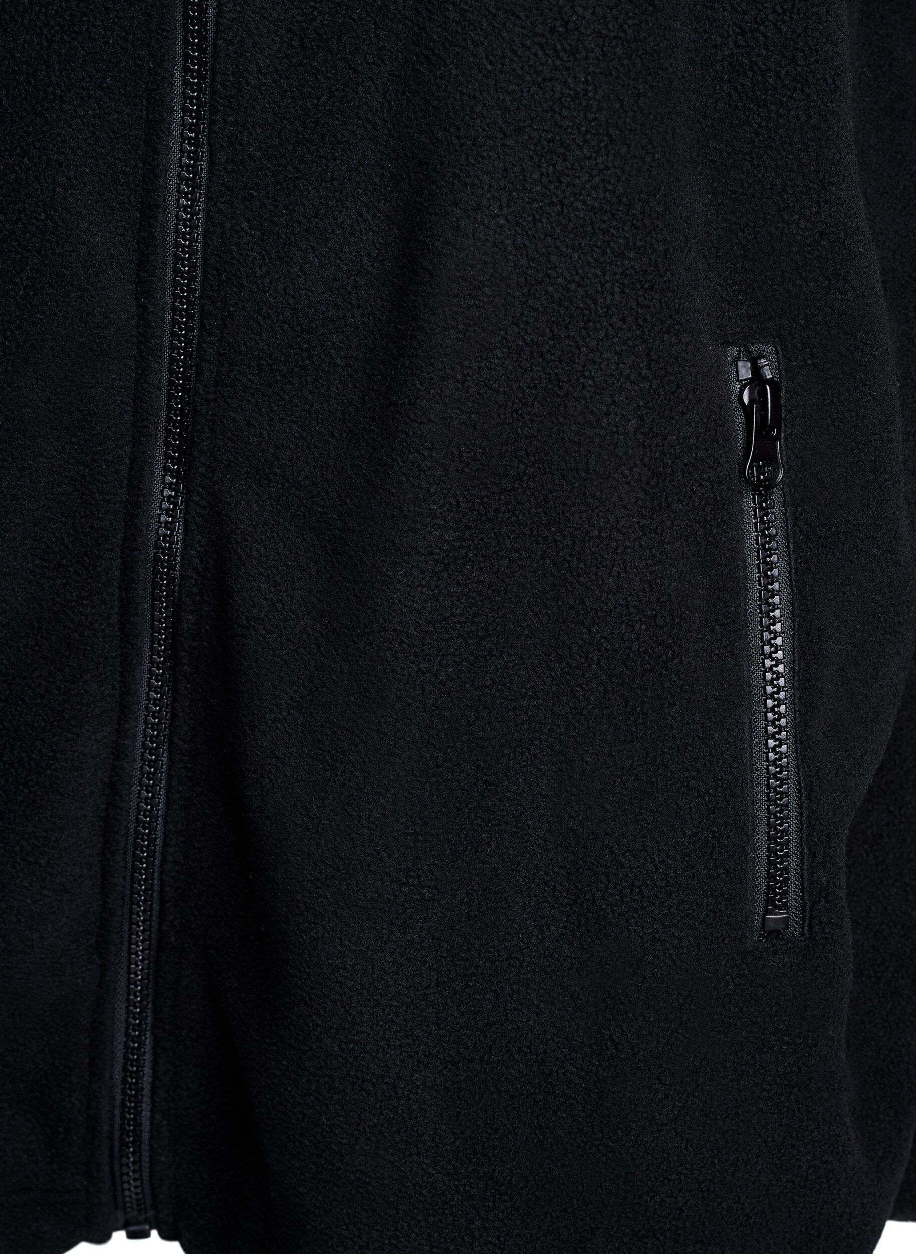 Zizzifashion Fleece jacket with pockets, Black, Packshot image number 3