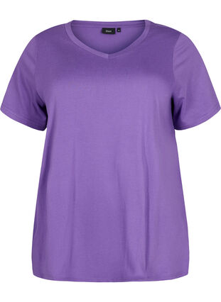 Short sleeve t-shirt with a-shape, Deep Lavender, Packshot image number 0