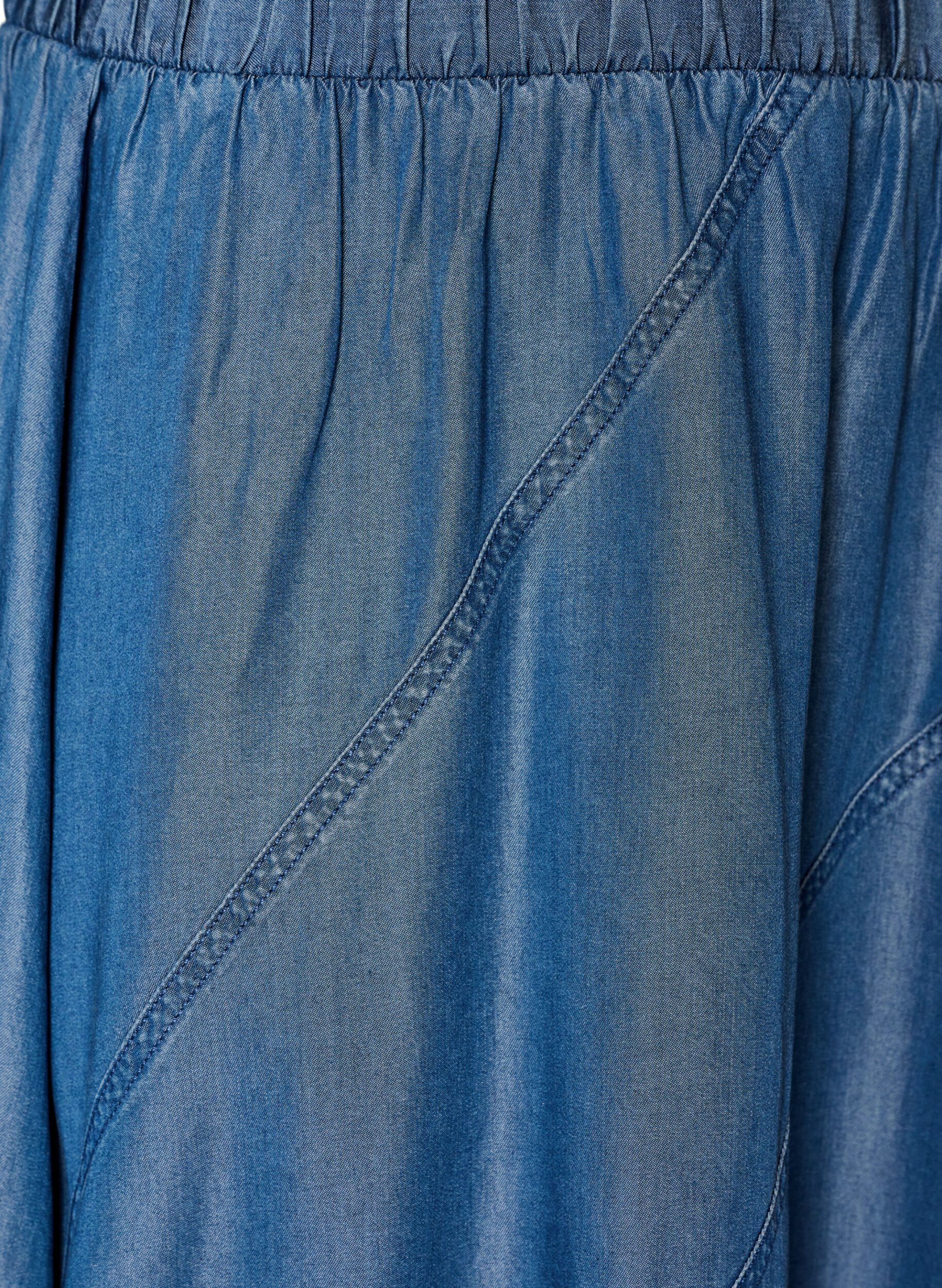 Zizzifashion Denim-look maxi skirt in TENCEL&trade; Lyocell, Blue, Packshot image number 2