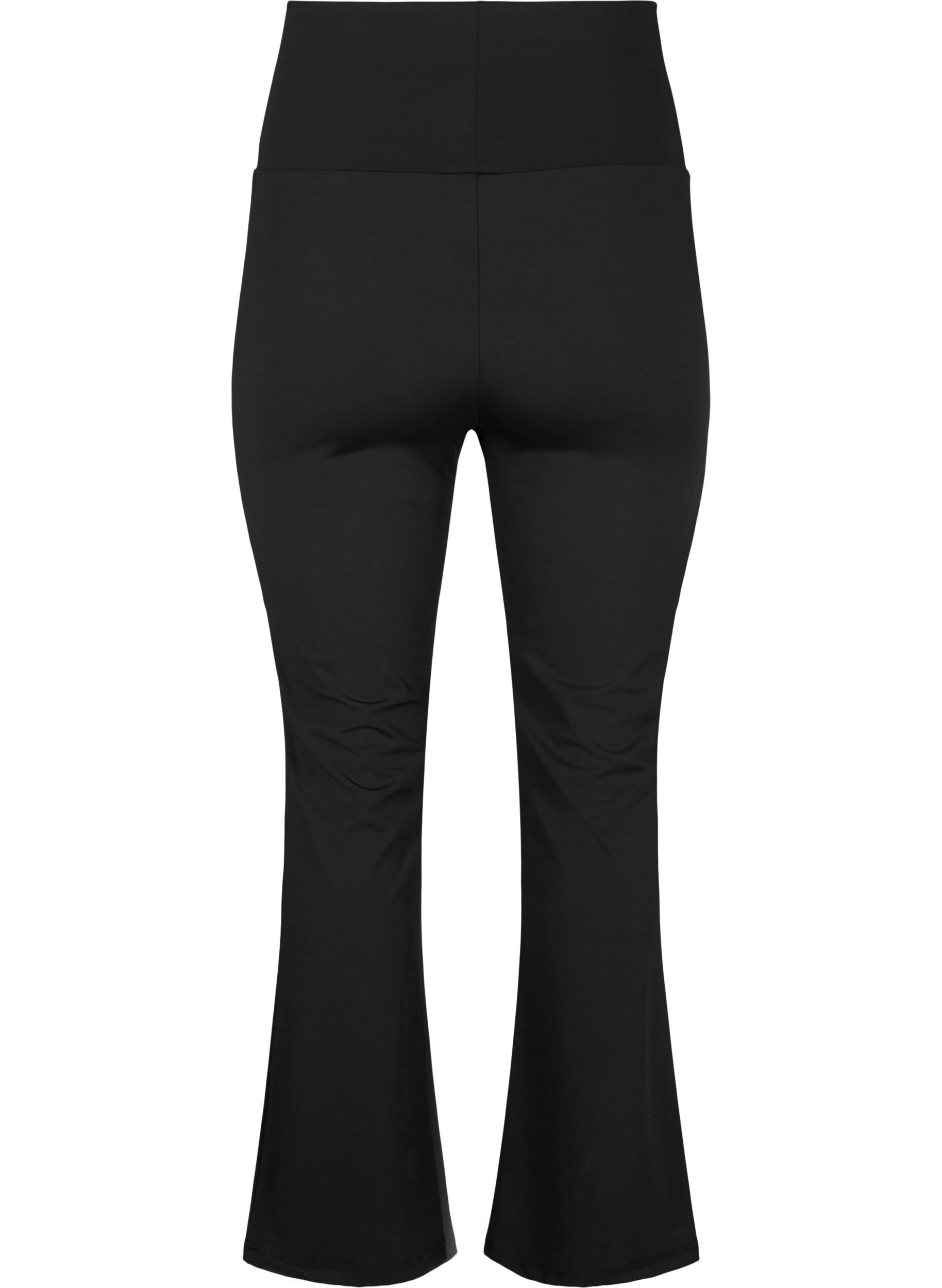 Zizzifashion Flared training pants with a high waist, Black, Packshot image number 1