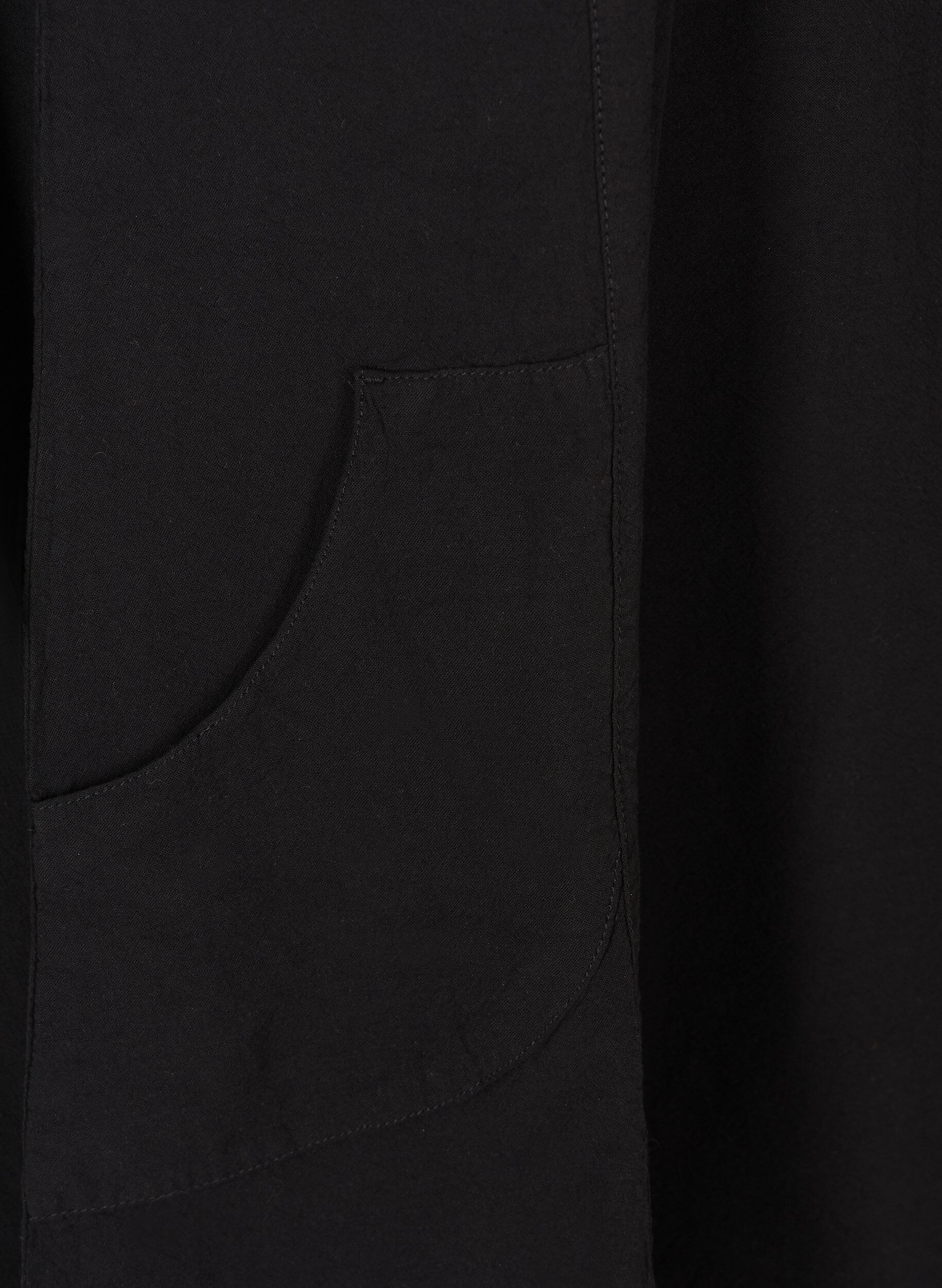 ZizzifashionShort-sleeved cotton dress, Black, Packshot image number 3