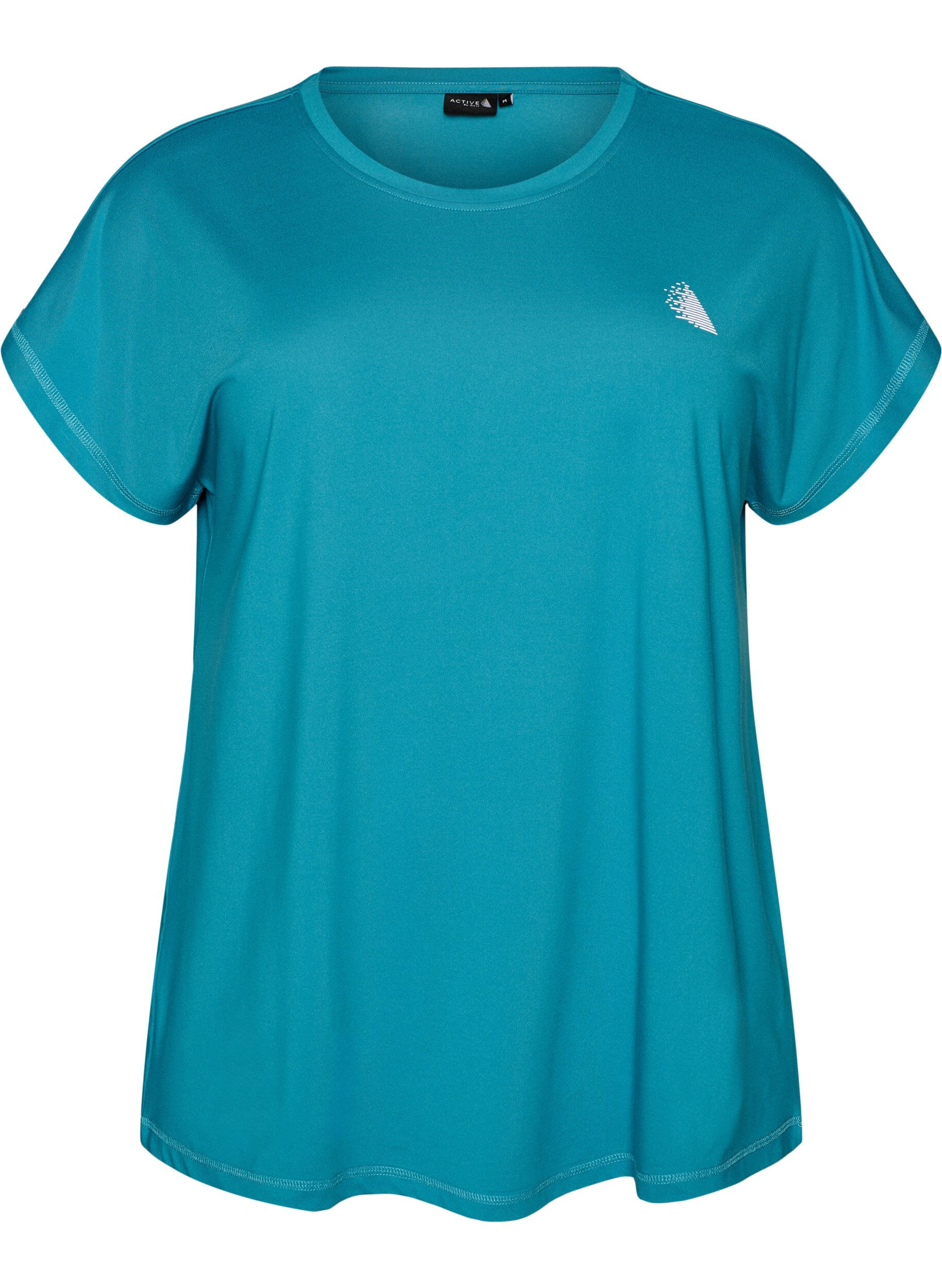 ZizzifashionSolid-coloured training T-shirt, Petrol, Packshot image number 0