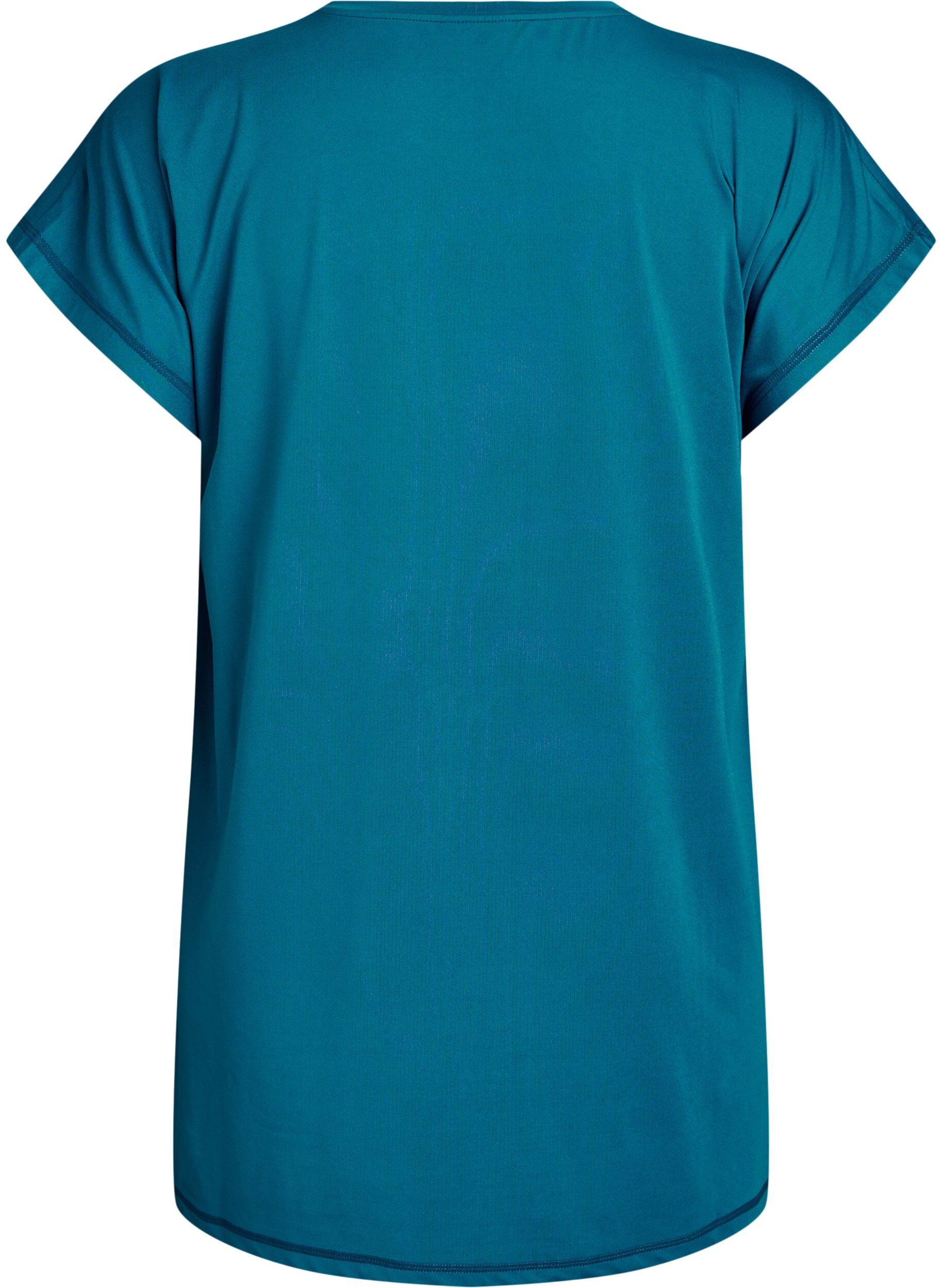 ZizzifashionLong workout T-shirt, Petrol, Packshot image number 1