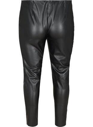 Faux leather leggings, Black, Packshot image number 1