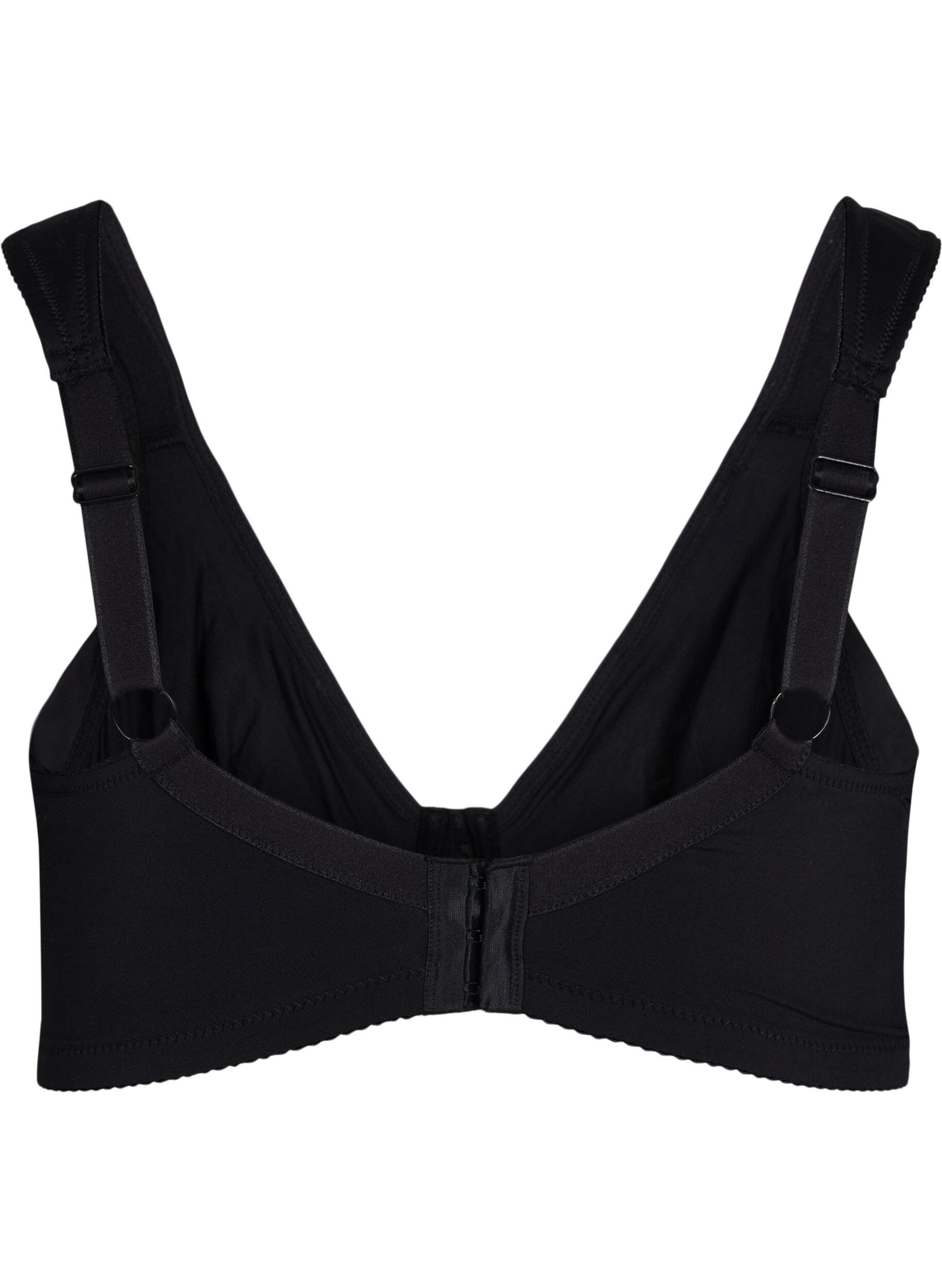 Zizzifashion Plain-coloured underwired bra, Black, Packshot image number 1