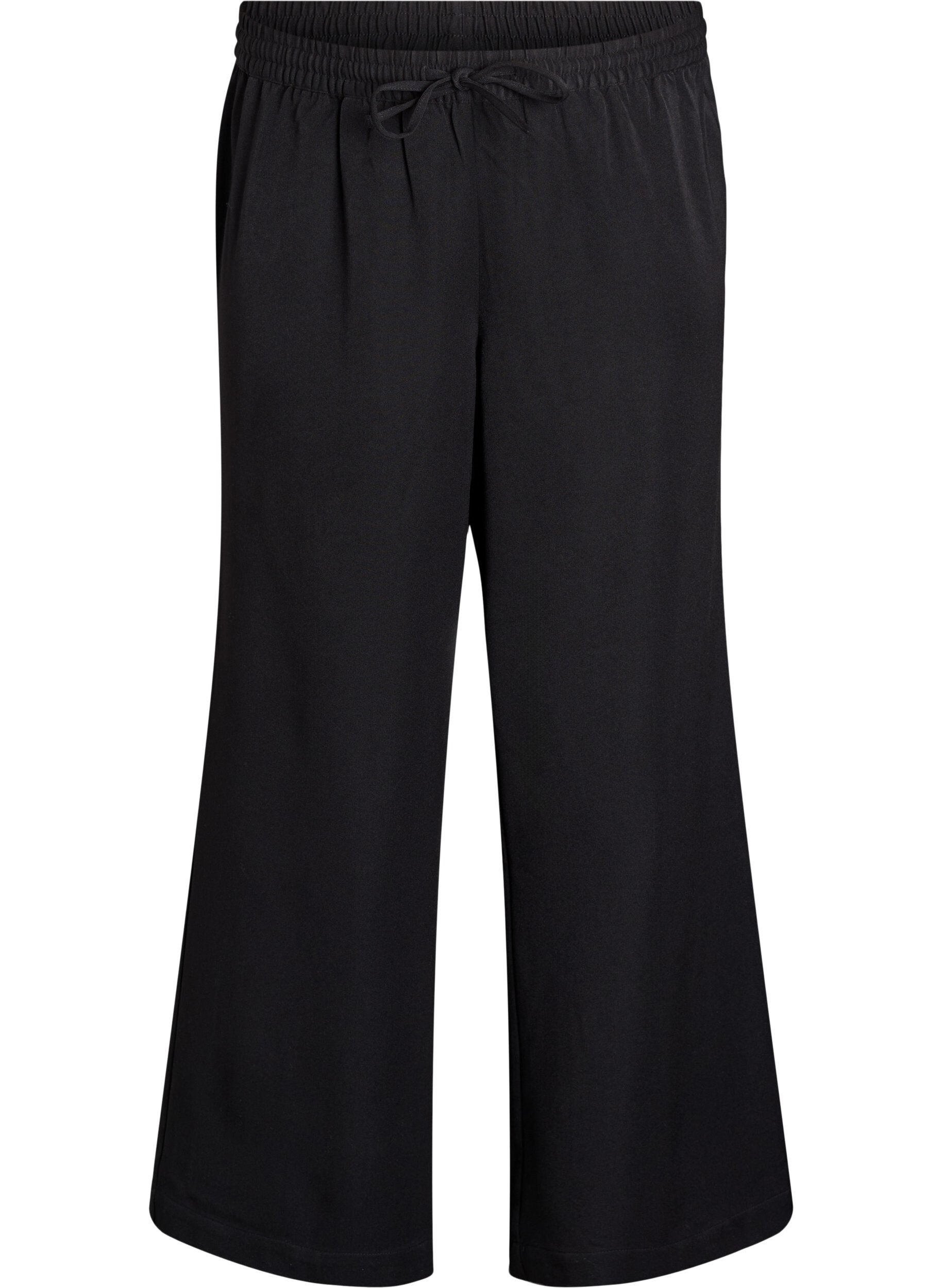 Wide-leg trousers with a high waist