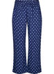 Loose trousers in cotton muslin with polka dots, Blue, Packshot image number 0