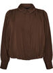 Shirt with balloon shape and concealed zip, Brown, Packshot image number 0