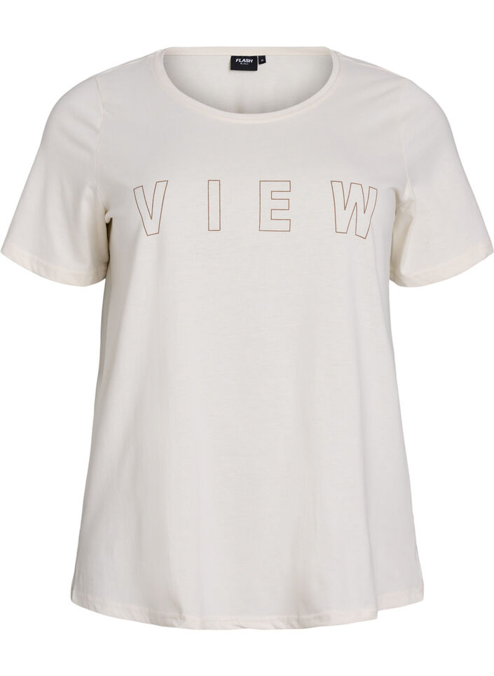 FLASH - T-shirt with motif, Vanilla, Packshot image number 0