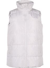 Sporty vest with a high collar and pockets, Pearl Blue, Packshot