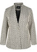 Patterned jacket, Black w. White, Packshot image number 0