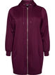 Long hoodie with zip and pockets, Purple, Packshot image number 0