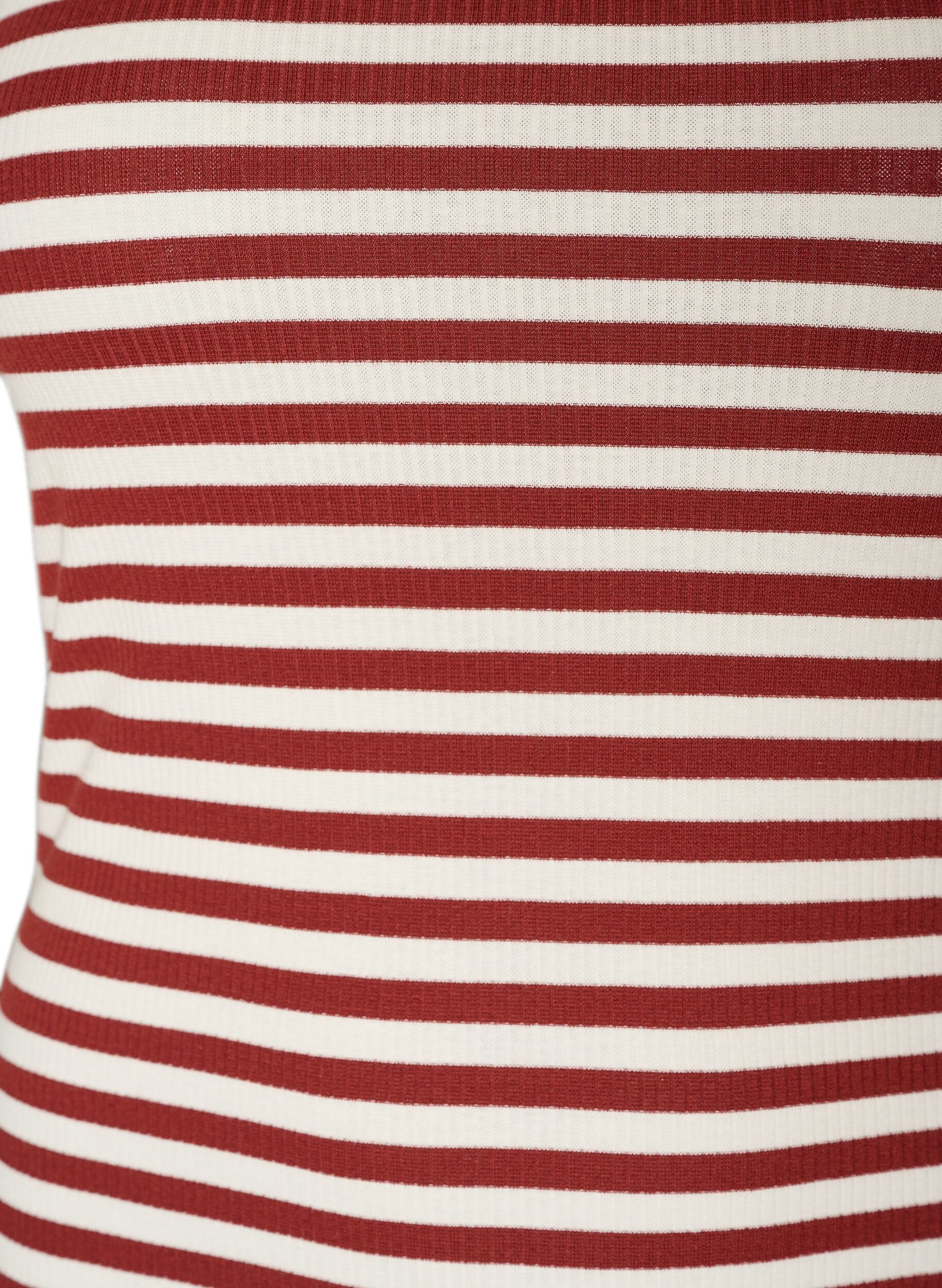 Zizzifashion Striped tank top with a rib structure, Red, Packshot image number 2