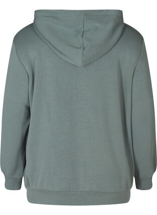 Sweatshirt with pockets and hood, Balsam Green, Packshot image number 1